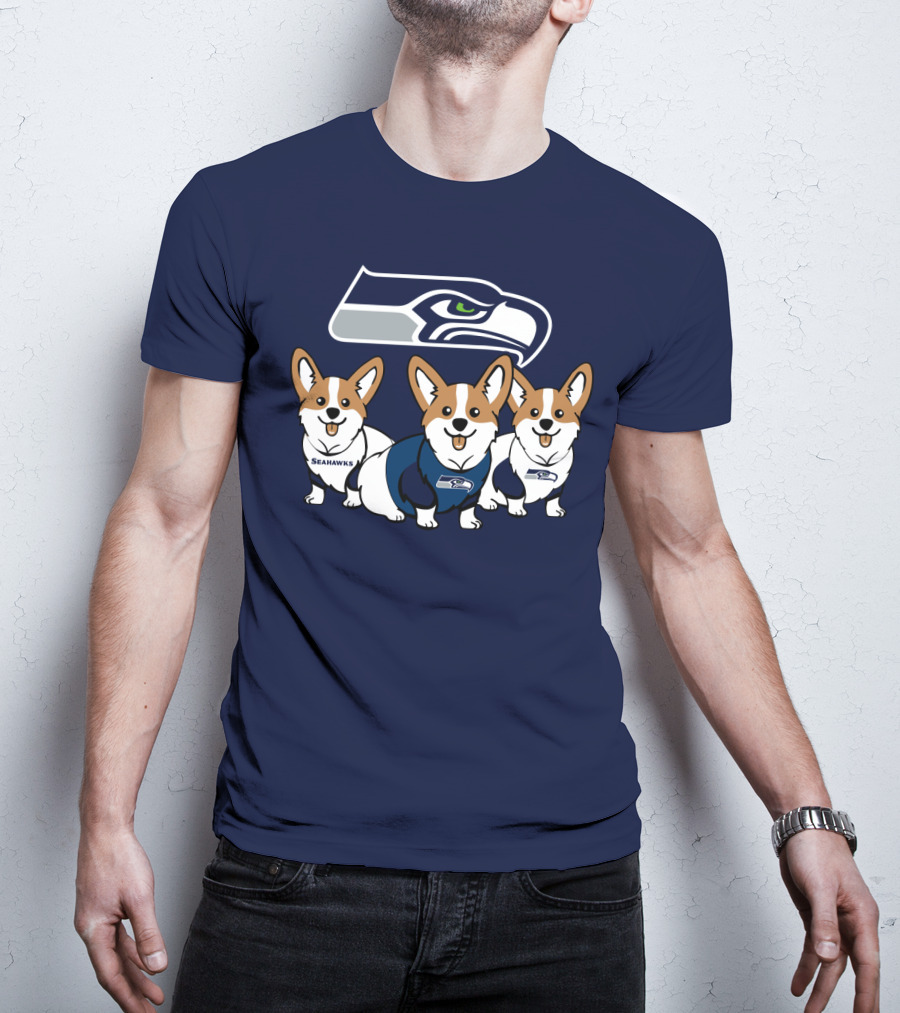 Seattle Seahawks Corgis T-Shirt