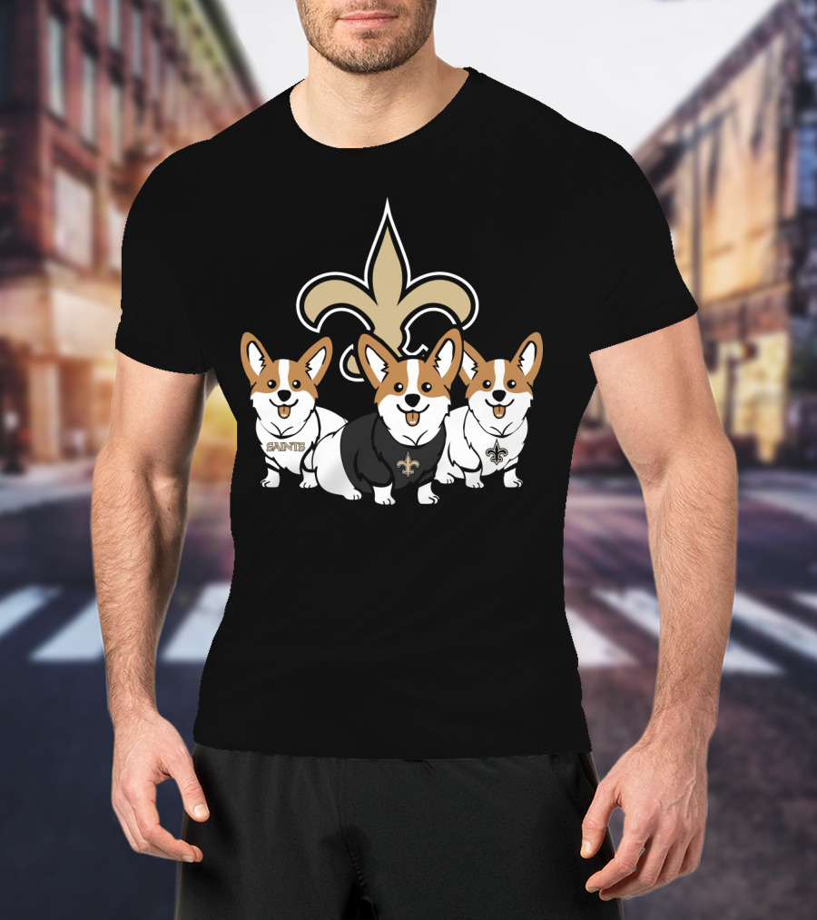  New Orleans Saints Corgi T-Shirt