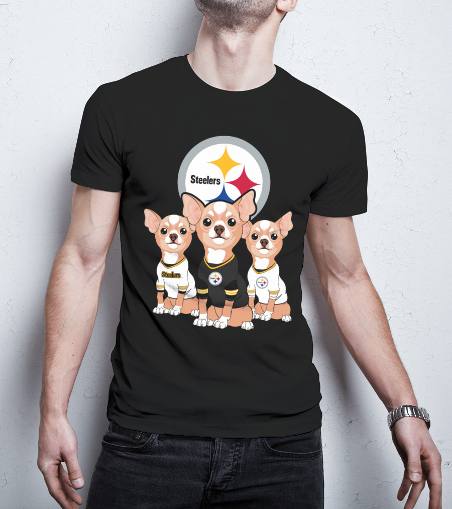 Steelers Chihuahua Trio T-Shirt