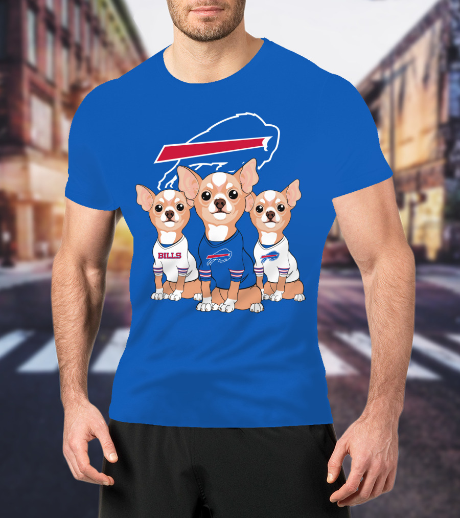 Buffalo Bills Chihuahua Trio T-Shirt
