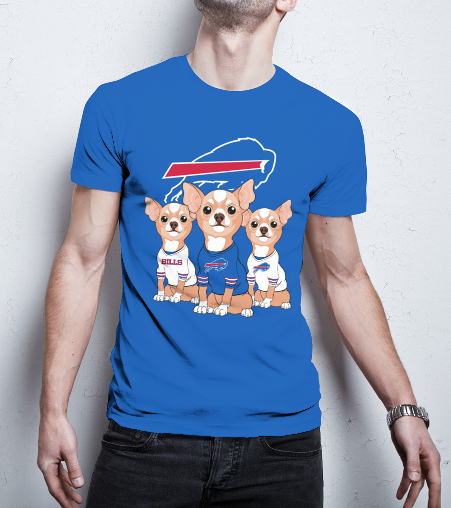 Buffalo Bills Chihuahua Trio T-Shirt