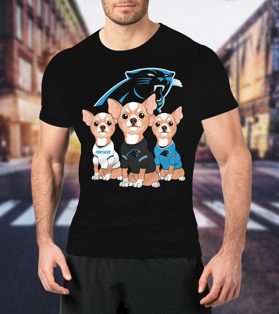 Carolina Panthers Chihuahua T-Shirt