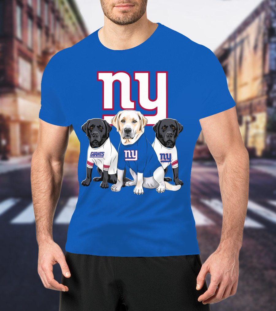 New York Giants Labrador Retriever Dogs T-Shirt