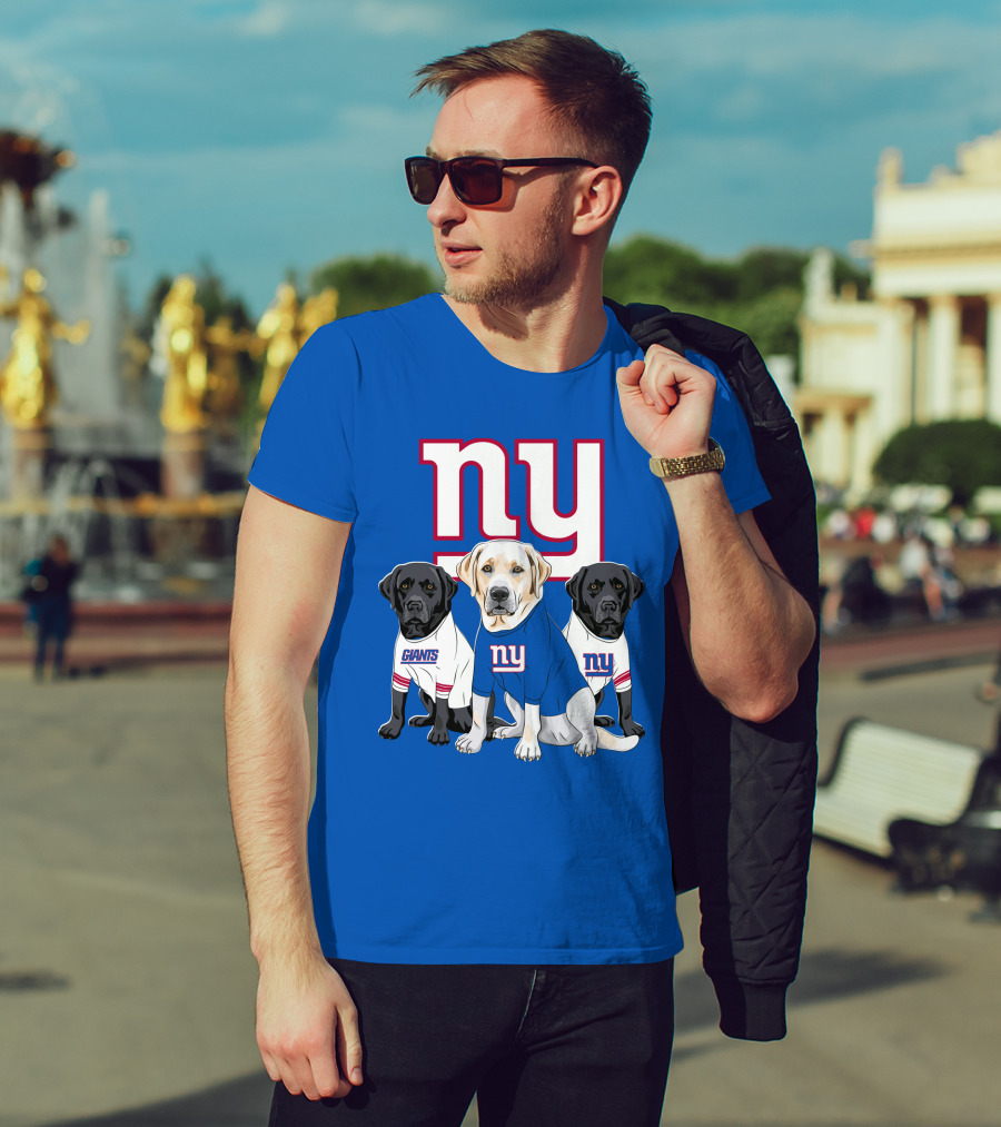 New York Giants Labrador Retriever Dogs T-Shirt