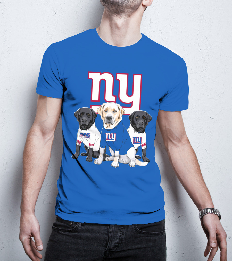 New York Giants Labrador Retriever Dogs T-Shirt