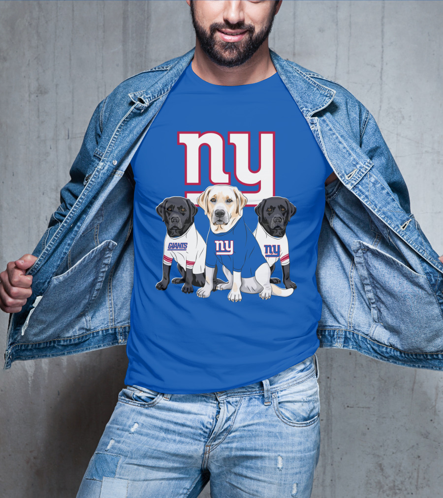New York Giants Labrador Retriever Dogs T-Shirt