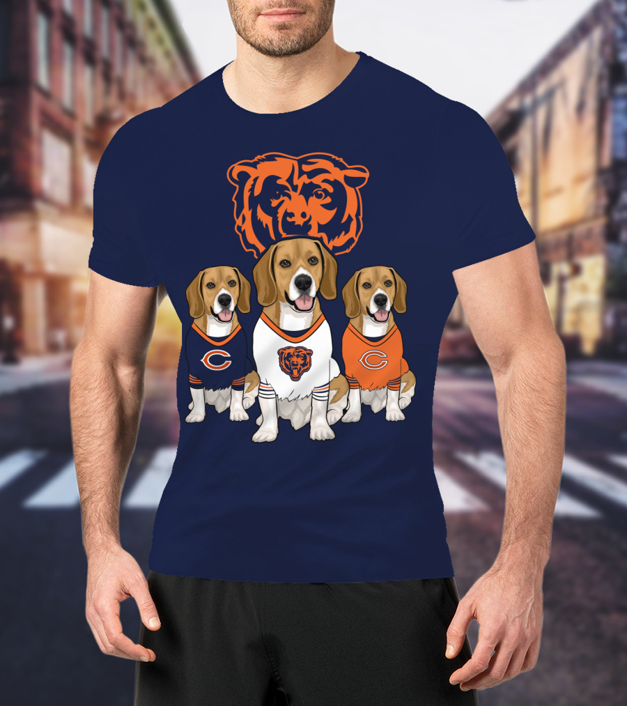 Chicago Bears Beagle Trio T-Shirt