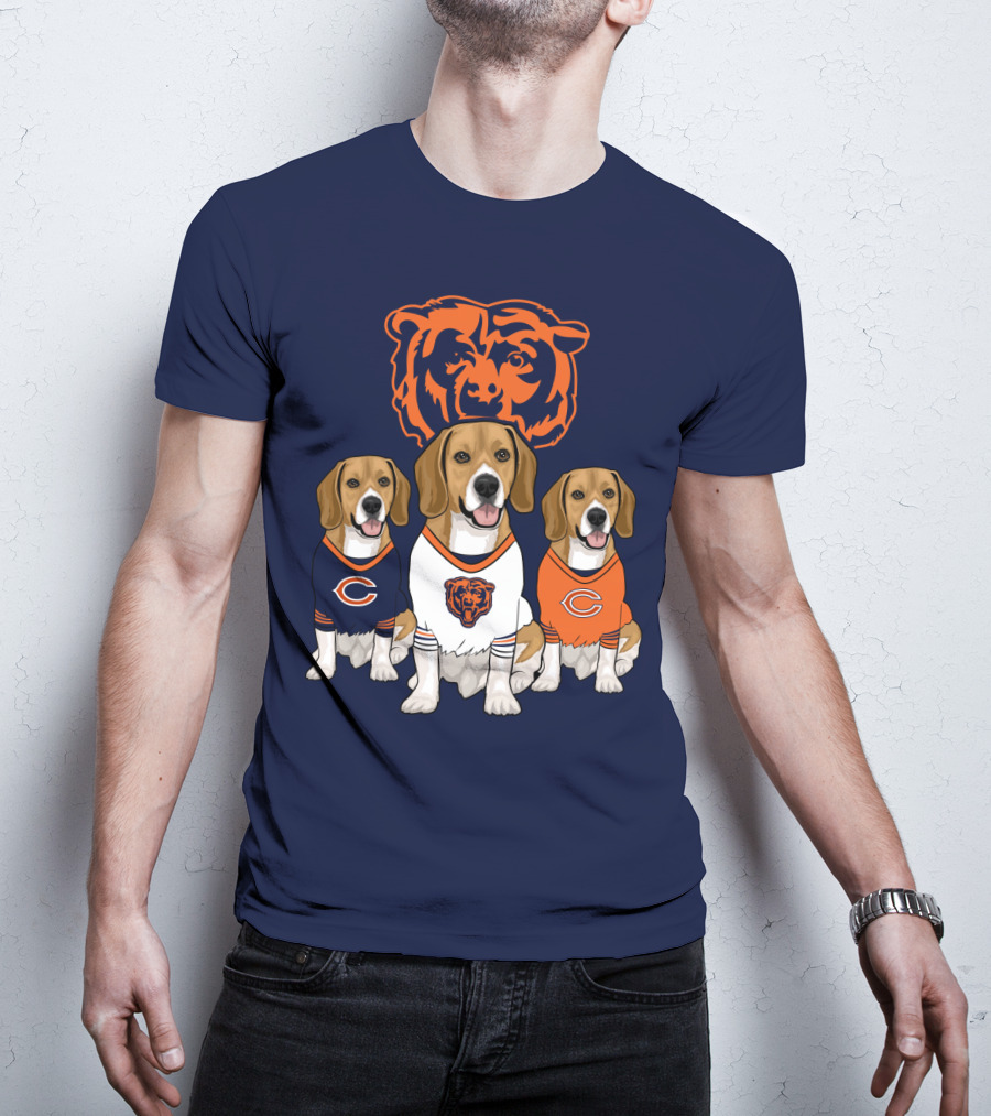 Chicago Bears Beagle Trio T-Shirt