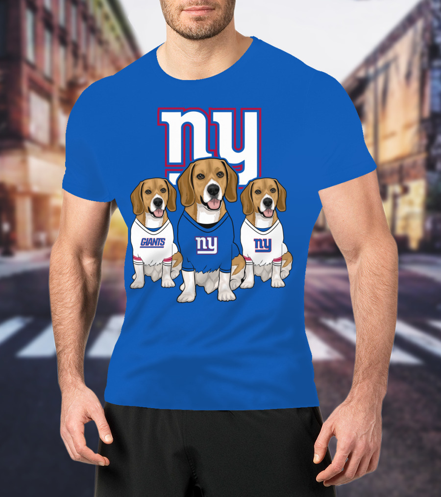 New York Giants Beagle Trio T-Shirt