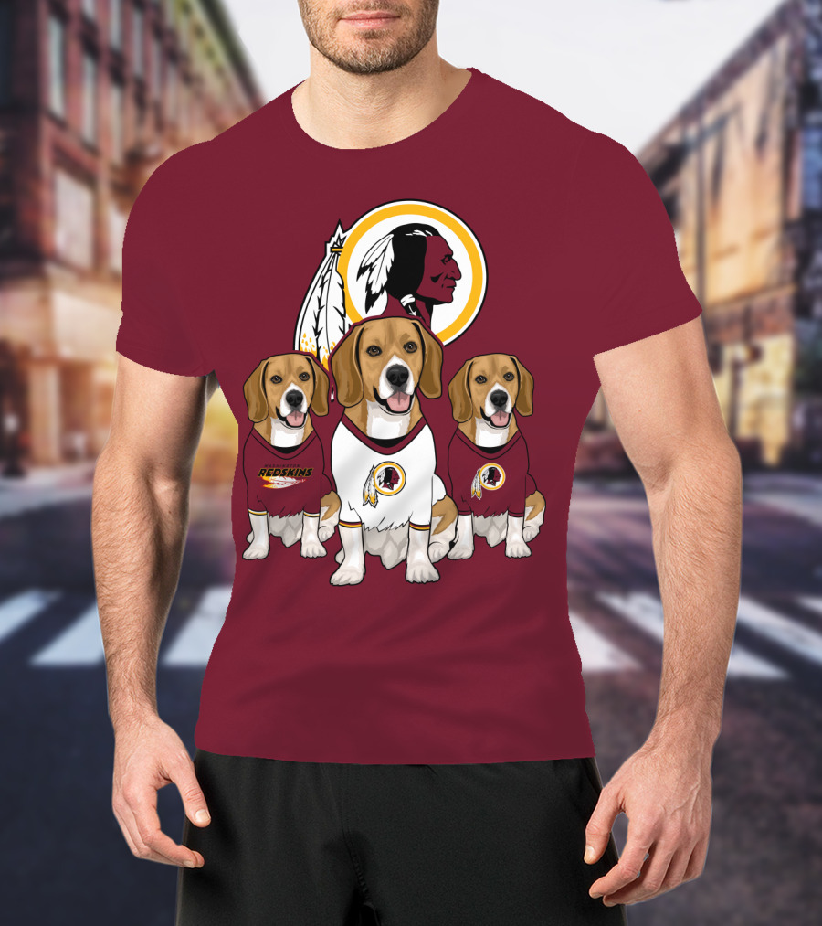 Washington Football Team Beagle Trio T-Shirt