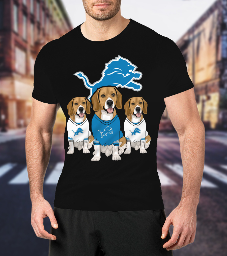 Detroit Lions Beagles T-Shirt