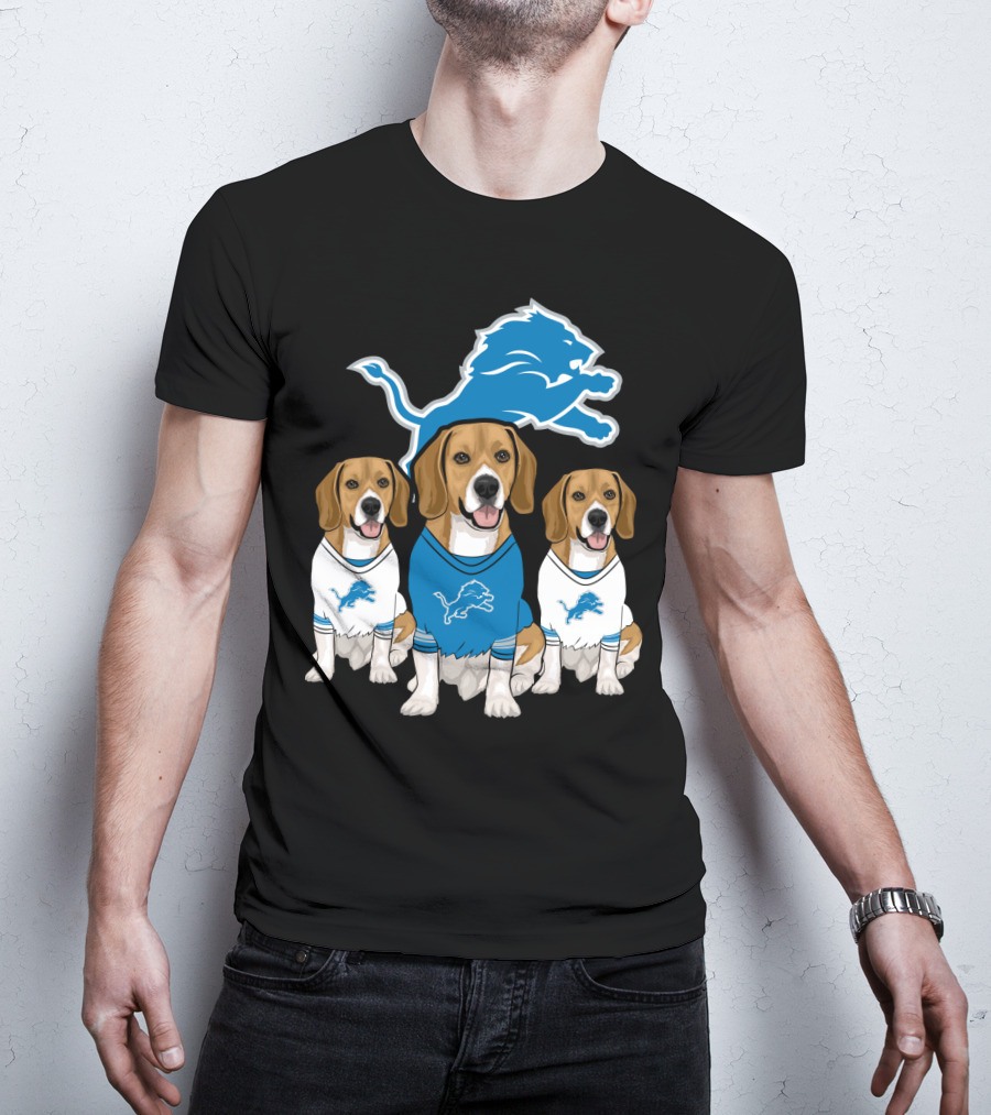 Detroit Lions Beagles T-Shirt