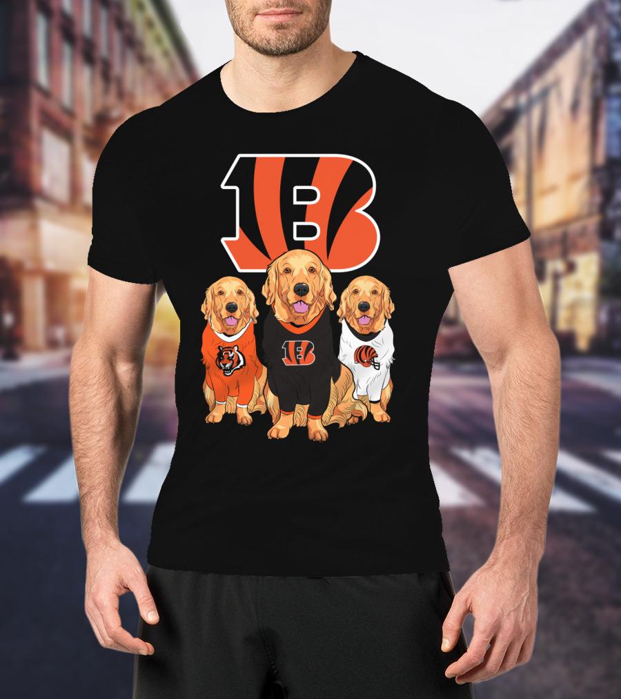 Cincinnati Bengals Beagle Dog Trio T-Shirt