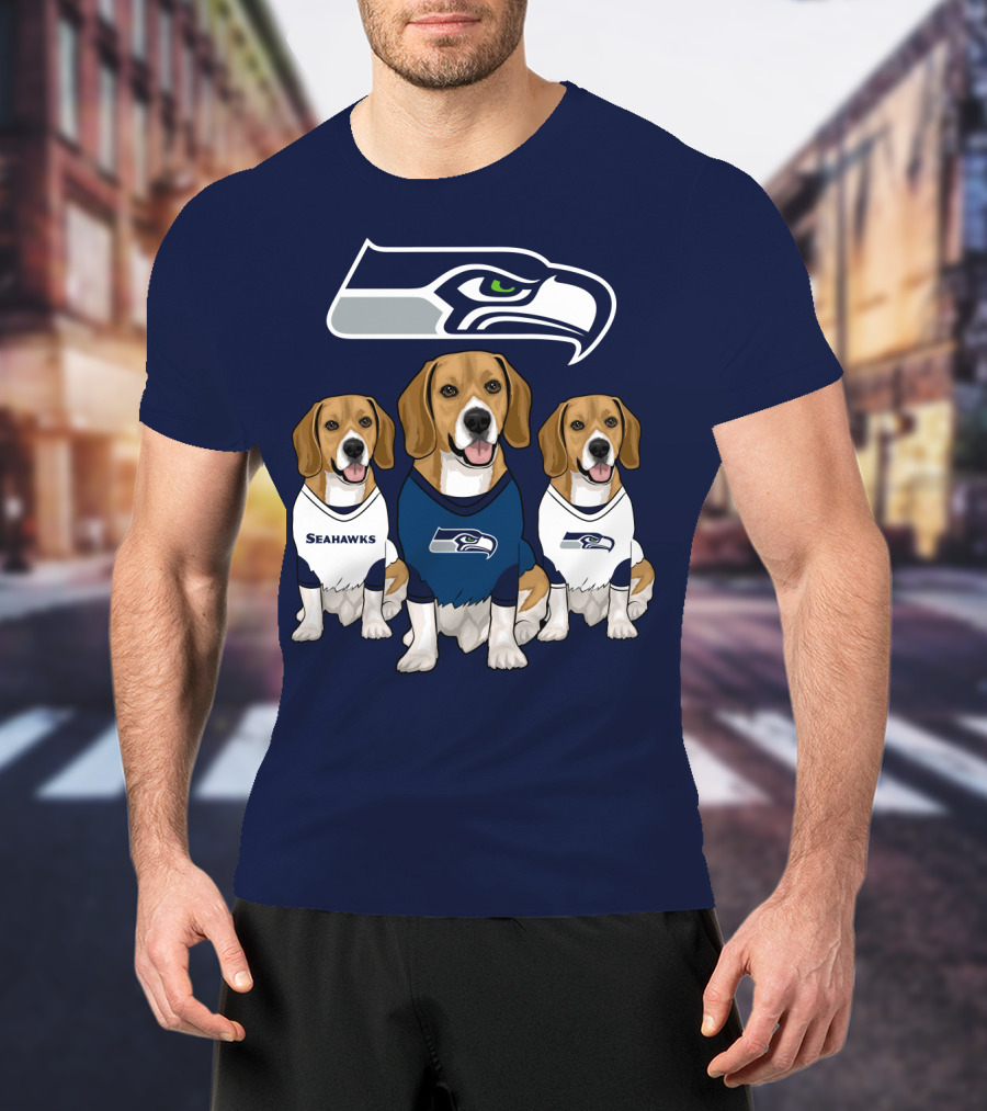 Seahawks Beagle Trio T-Shirt