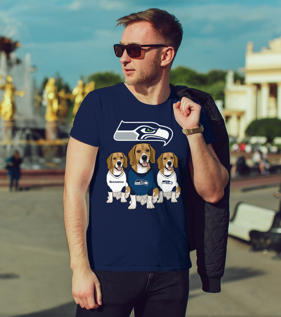 Seahawks Beagle Trio T-Shirt