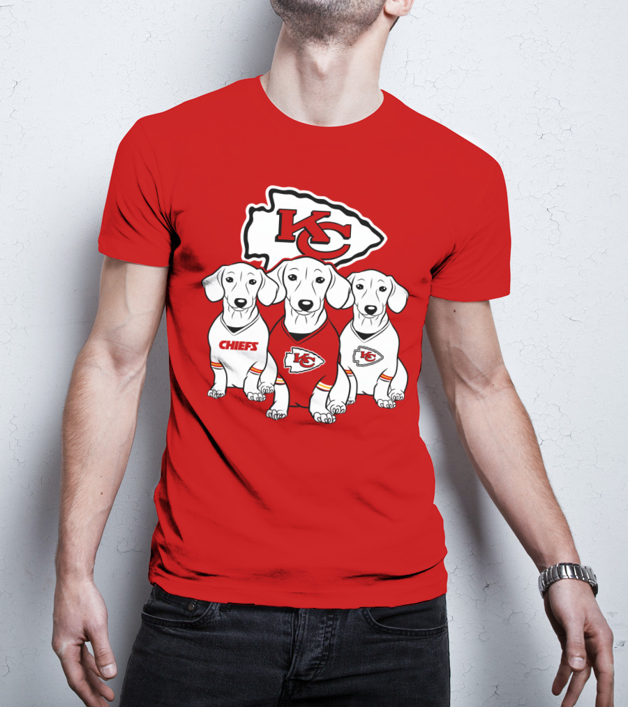 Kansas City Chiefs Dachshund Trio T-Shirt