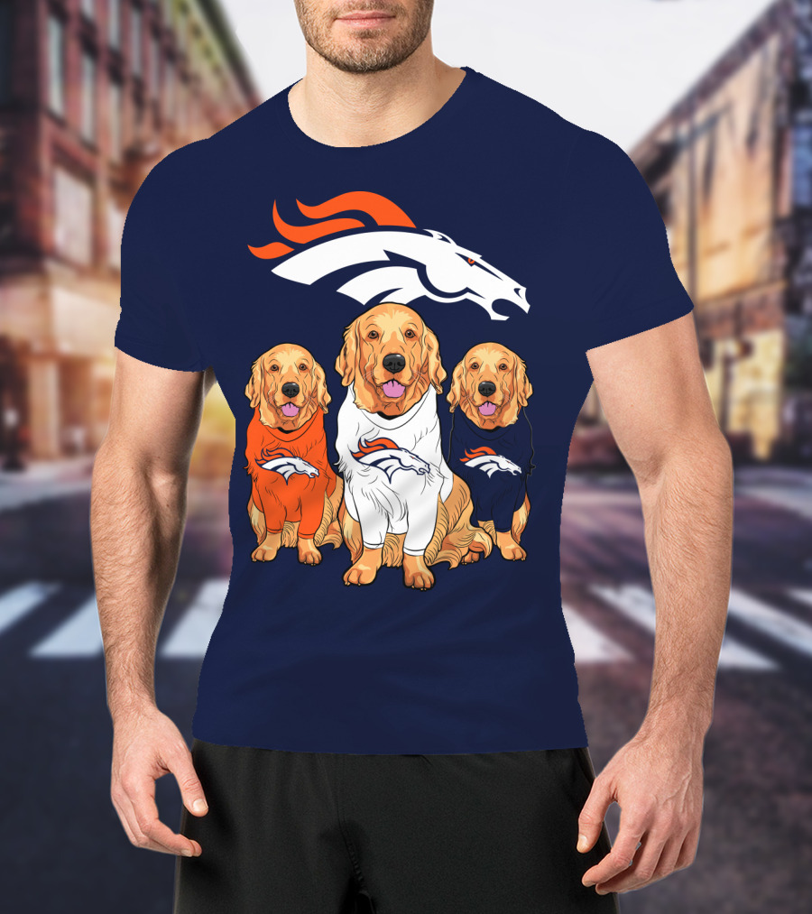 Denver Broncos Golden Retrievers T-Shirt