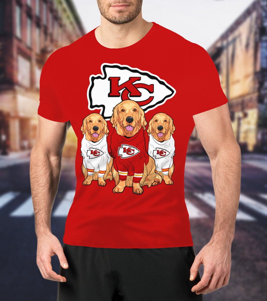 Kansas City Chiefs Golden Retrievers T-Shirt