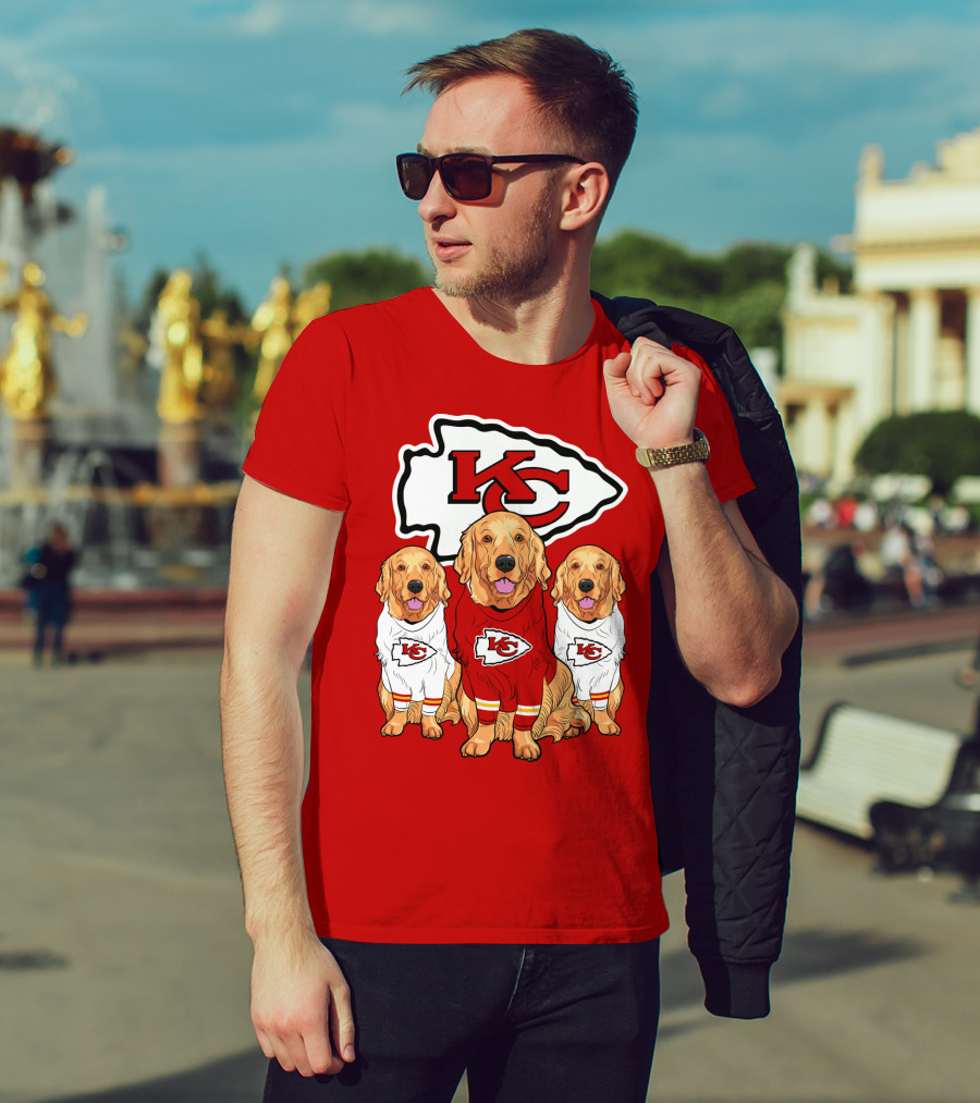 Kansas City Chiefs Golden Retrievers T-Shirt
