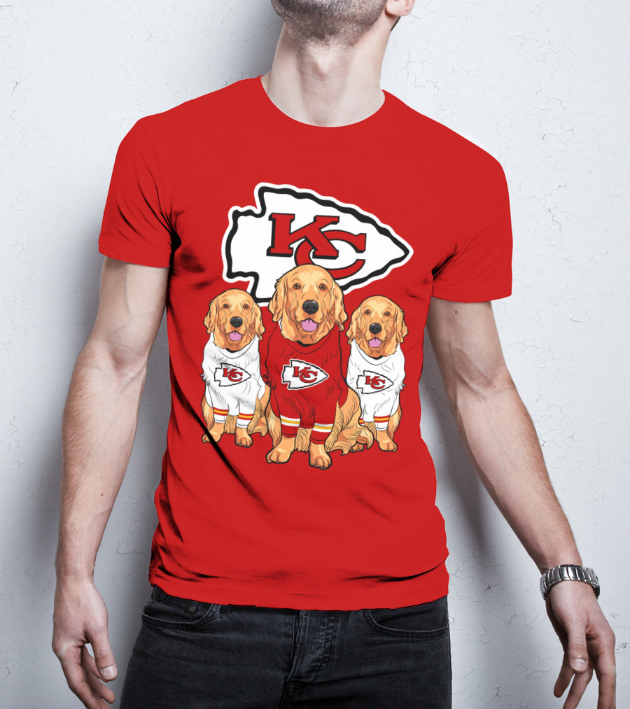 Kansas City Chiefs Golden Retrievers T-Shirt