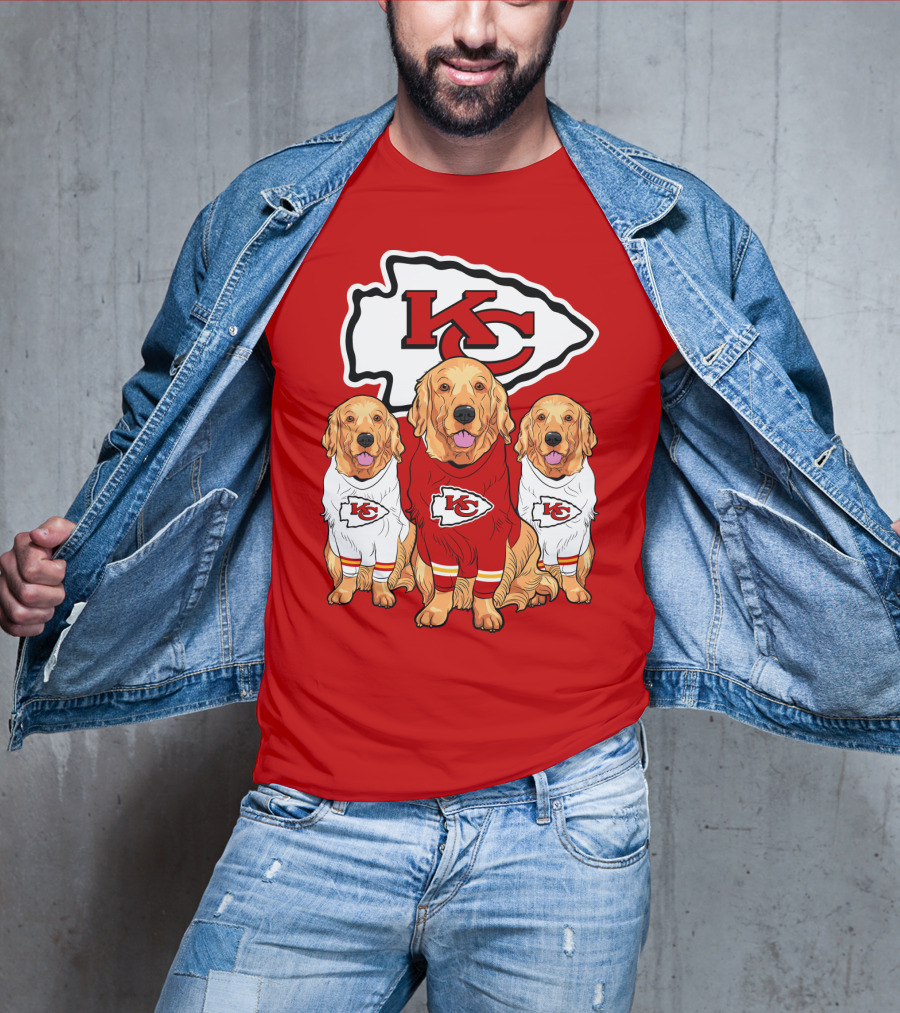 Kansas City Chiefs Golden Retrievers T-Shirt
