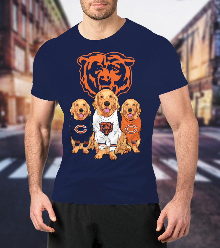 Chicago Bears Golden Retrievers T-Shirt