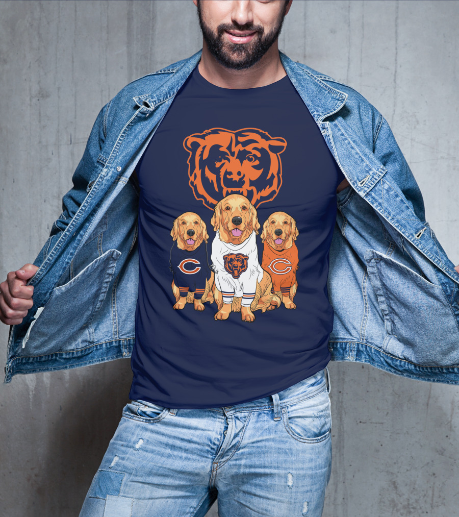 Chicago Bears Golden Retrievers T-Shirt