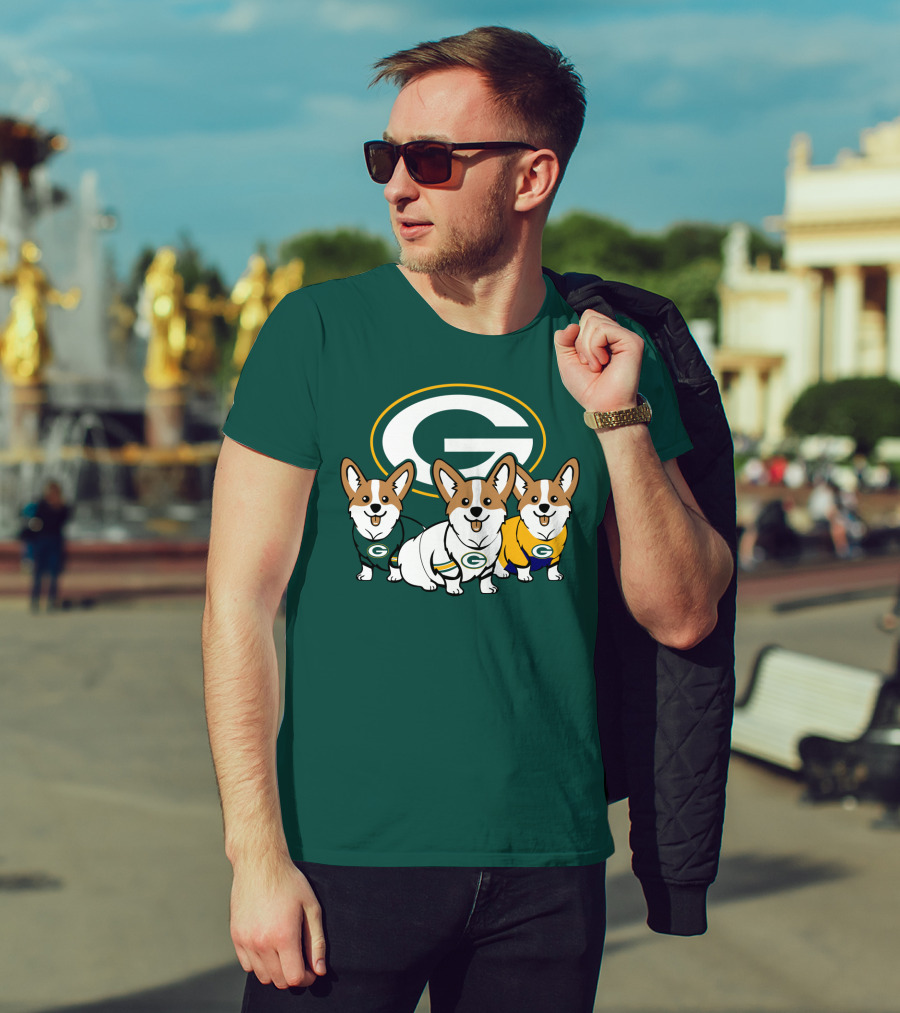 Green Bay Packers Corgi T-Shirt
