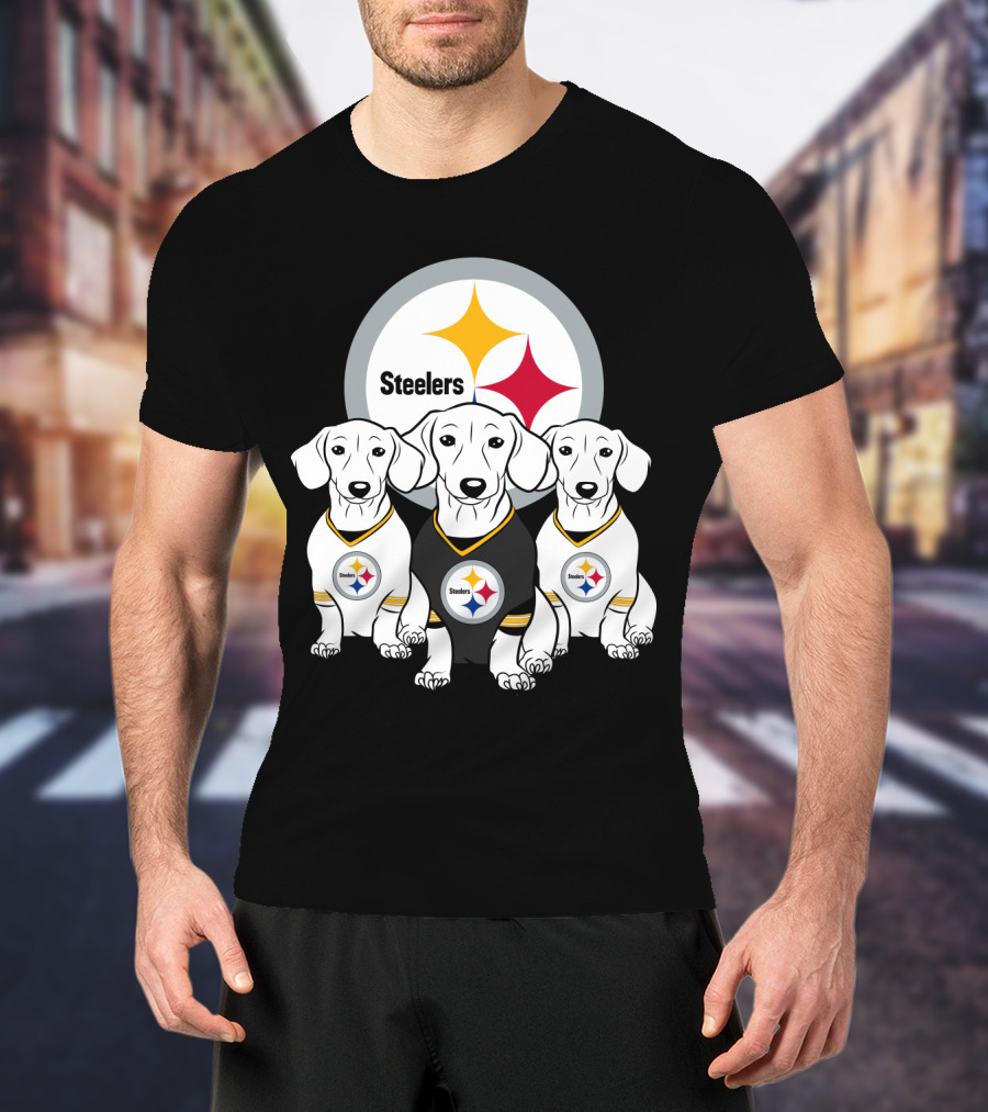 Steelers Dachshund Trio T-Shirt