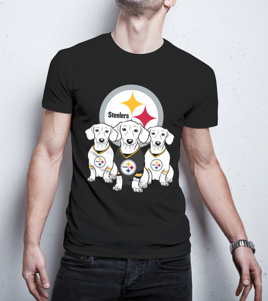 Steelers Dachshund Trio T-Shirt