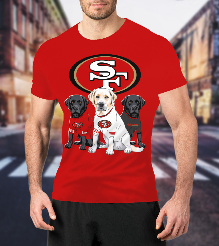 San Francisco 49ers Labrador Retriever Trio T-Shirt