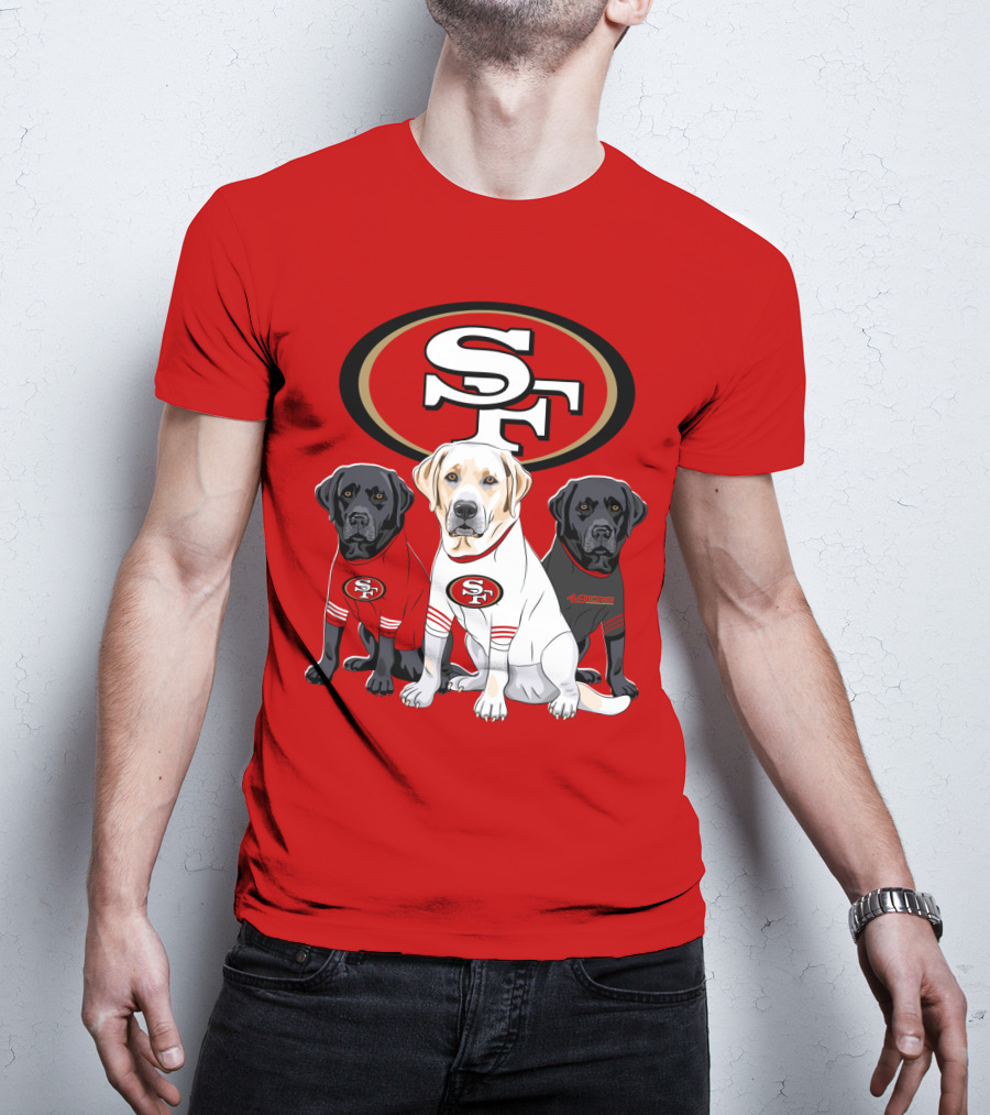 San Francisco 49ers Labrador Retriever Trio T-Shirt