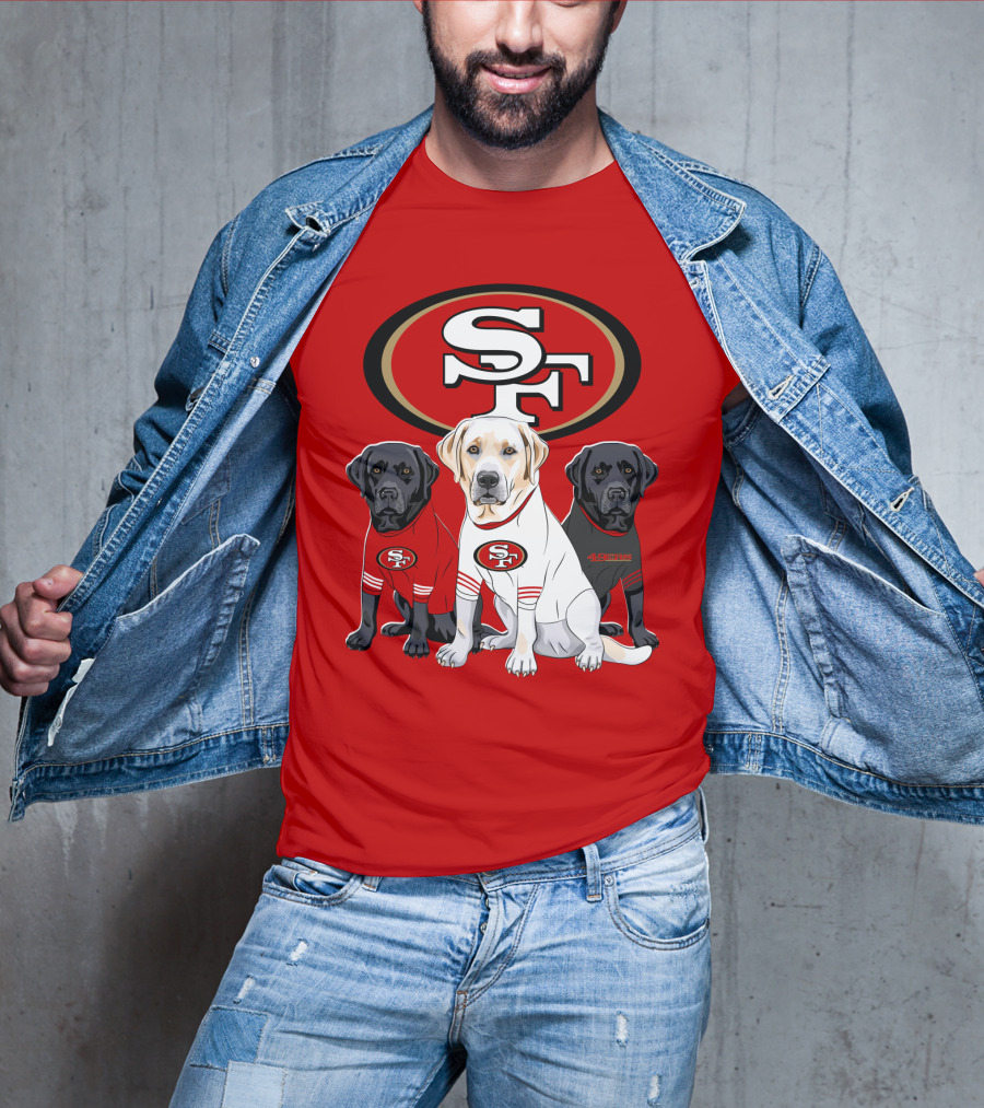 San Francisco 49ers Labrador Retriever Trio T-Shirt