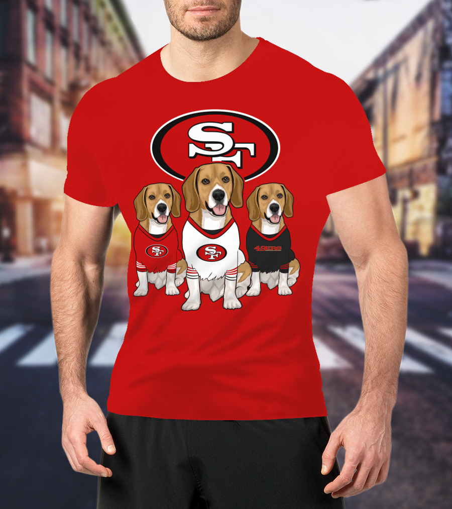 San Francisco 49ers Beagle Trio T-Shirt