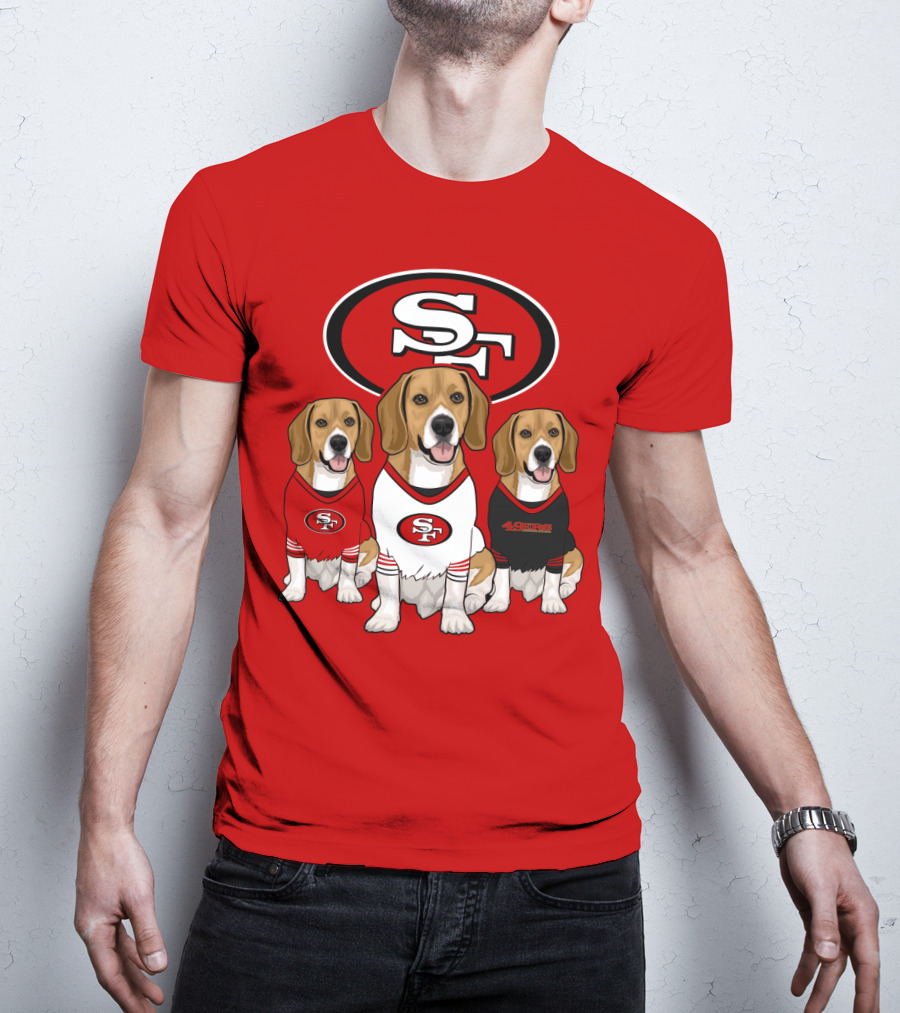 San Francisco 49ers Beagle Trio T-Shirt