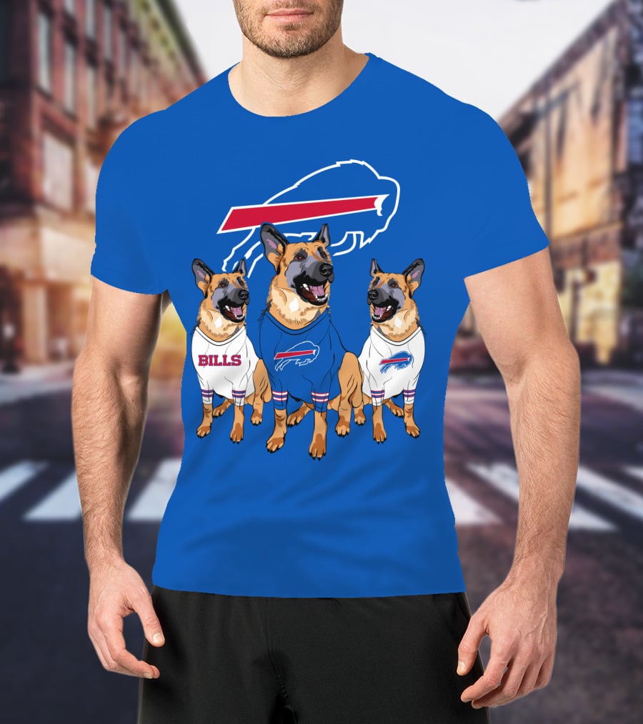 Buffalo Bills German Shepherd Trio T-Shirt