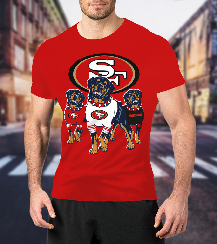San Francisco 49ers Rottweiler Trio T-Shirt