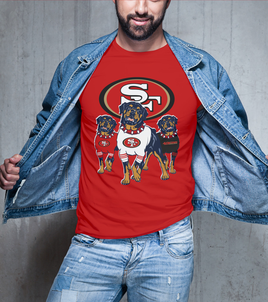 San Francisco 49ers Rottweiler Trio T-Shirt