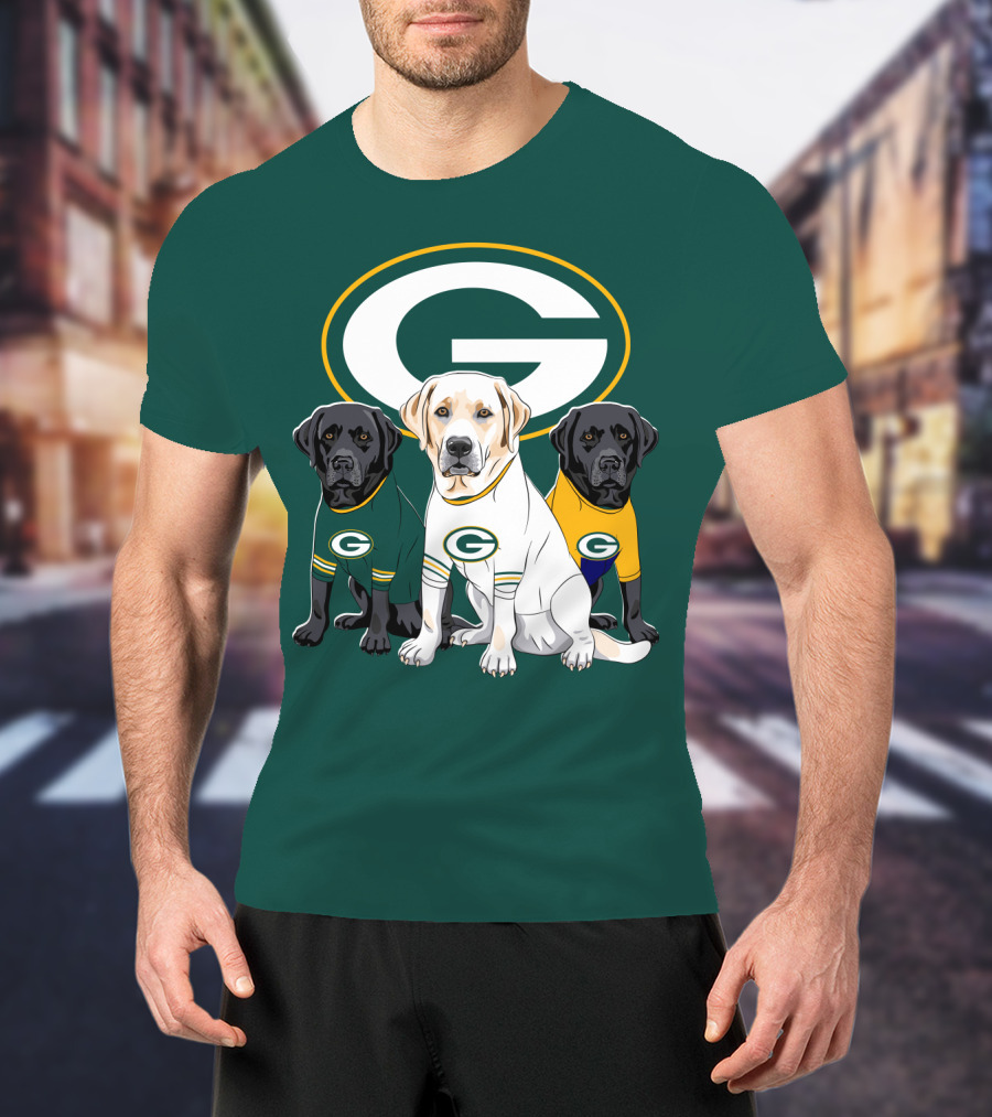 Green Bay Packers Labrador Retriever Trio T-Shirt
