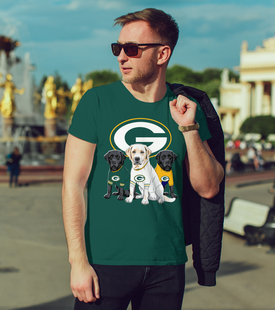 Green Bay Packers Labrador Retriever Trio T-Shirt