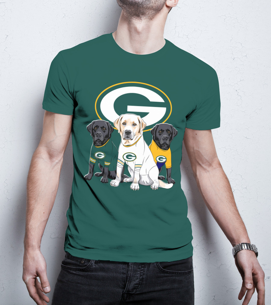 Green Bay Packers Labrador Retriever Trio T-Shirt