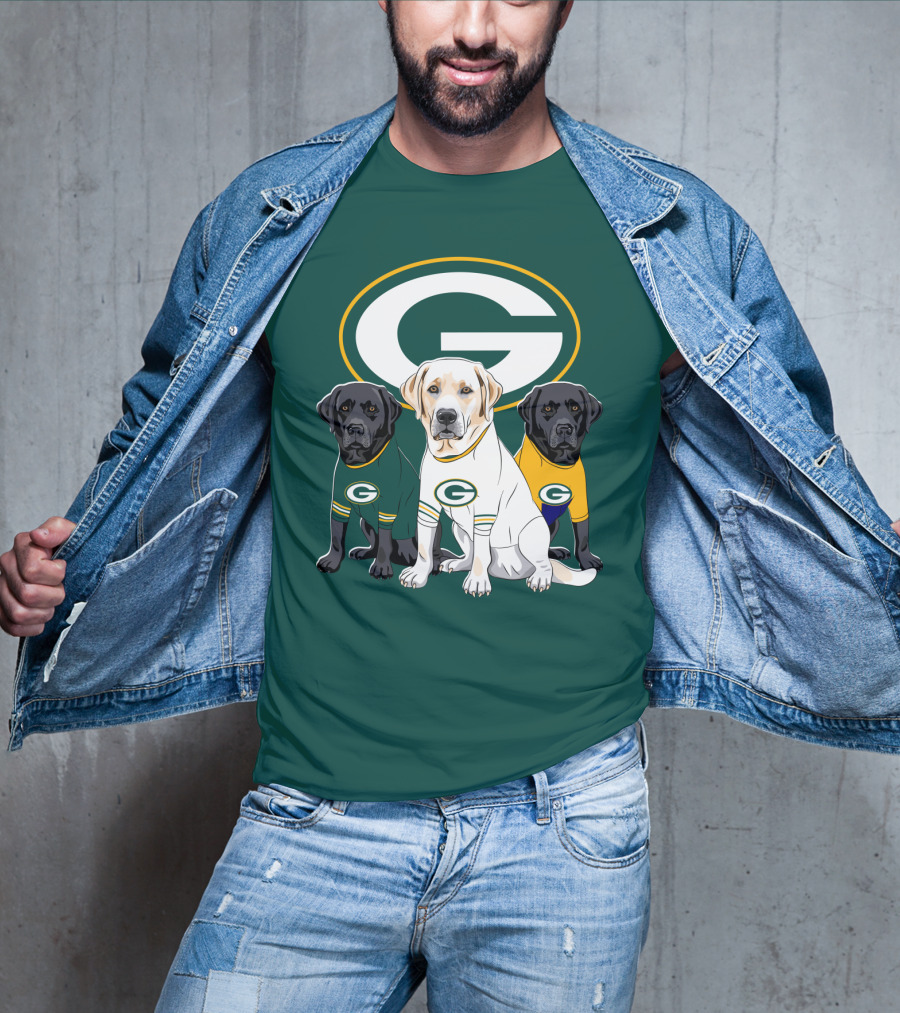 Green Bay Packers Labrador Retriever Trio T-Shirt
