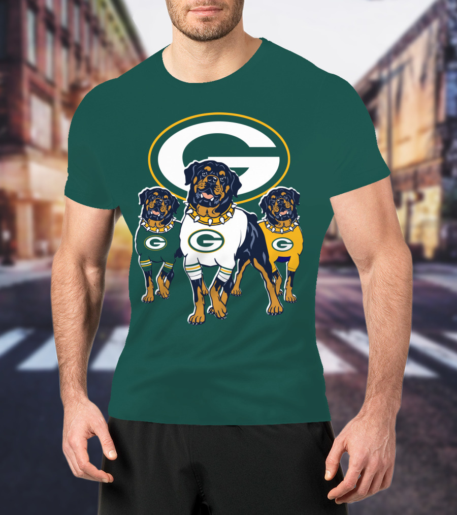 Green Bay Packers Rottweiler T-Shirt