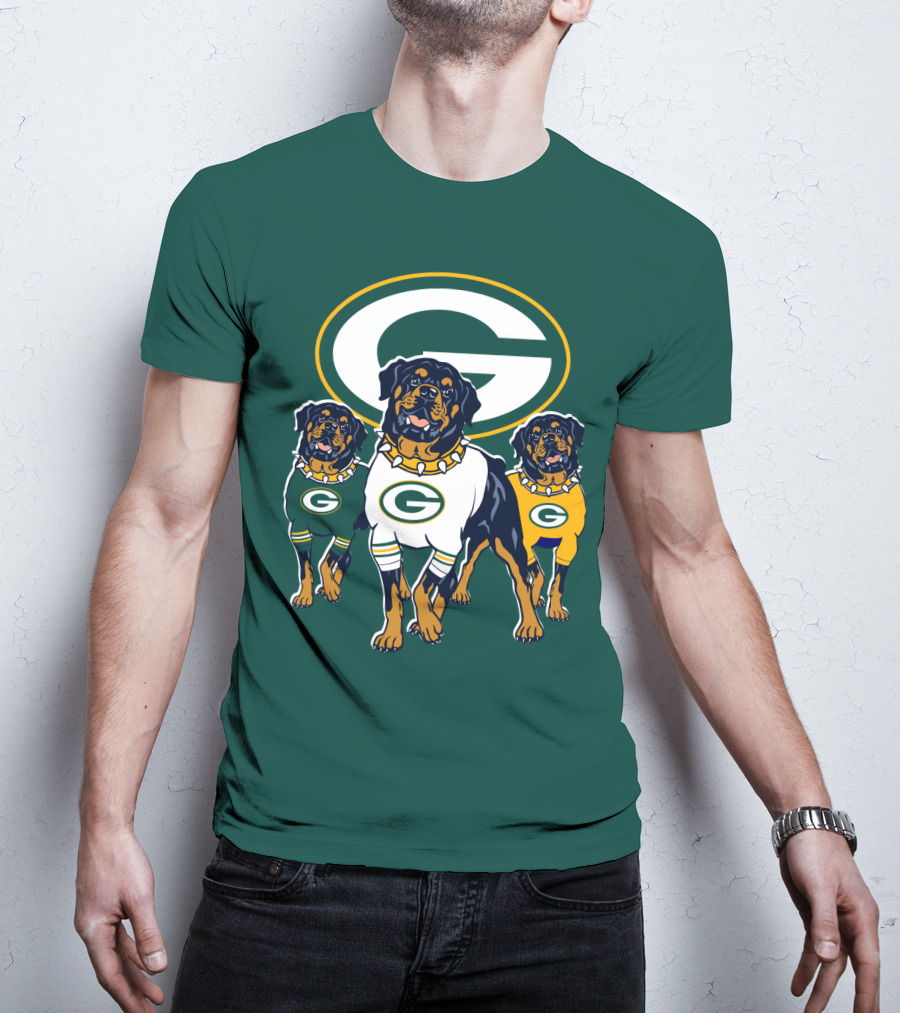 Green Bay Packers Rottweiler T-Shirt