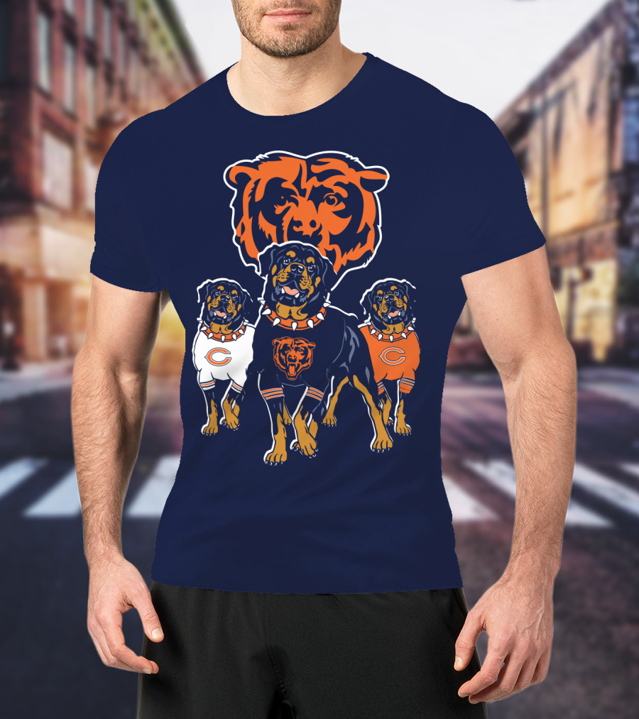 Chicago Bears Rottweiler Dog T-Shirt