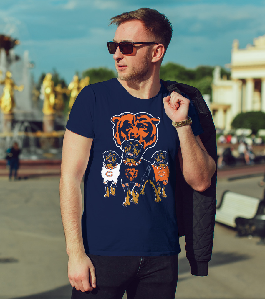 Chicago Bears Rottweiler Dog T-Shirt