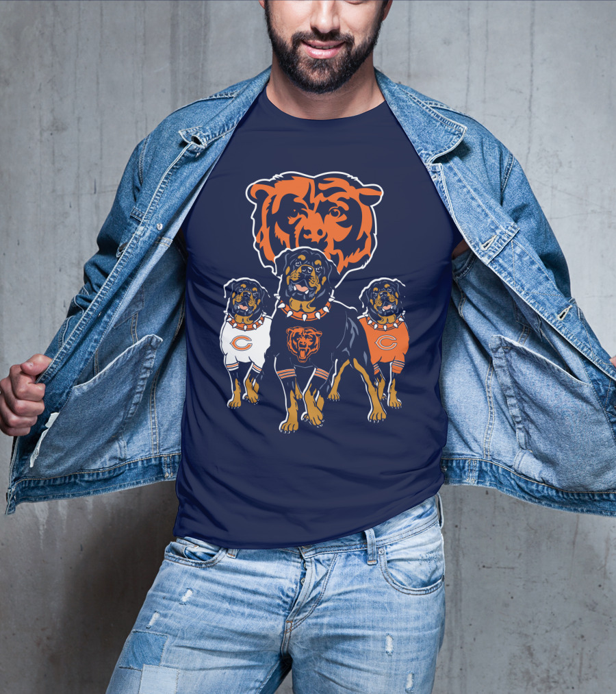 Chicago Bears Rottweiler Dog T-Shirt