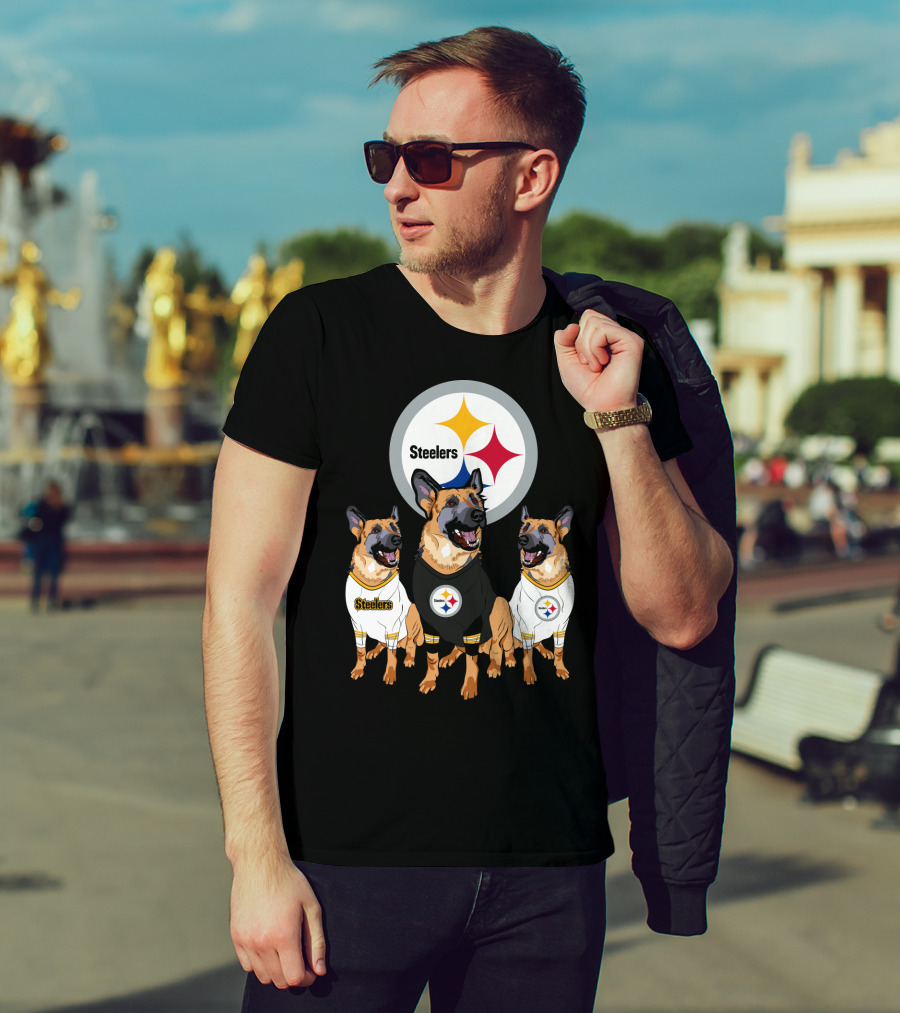 Steelers German Shepherd Trio T-Shirt