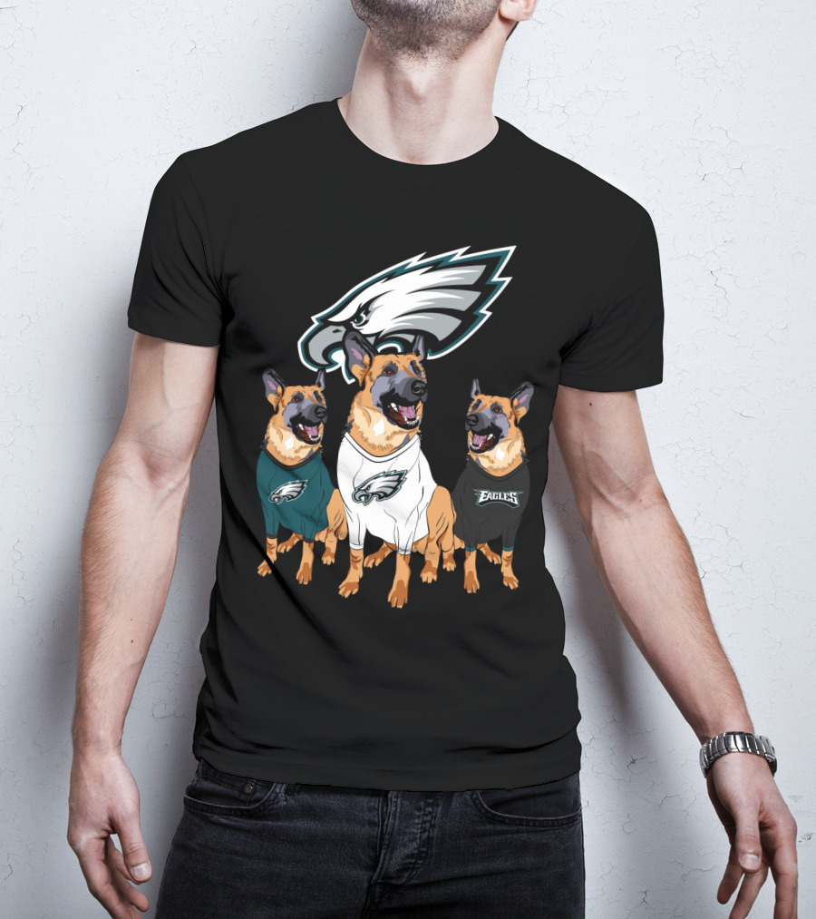 Philadelphia Eagles German Shepherd Trio T-Shirt