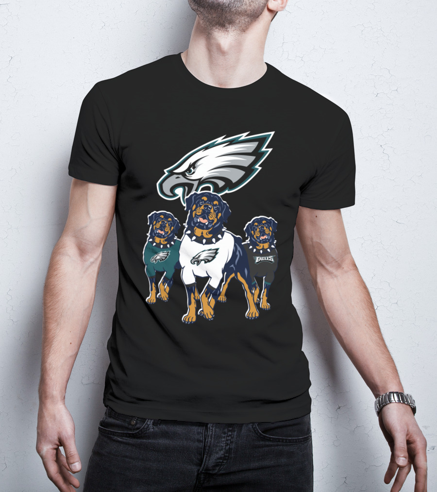 Philadelphia Eagles Rottweiler Trio T-Shirt